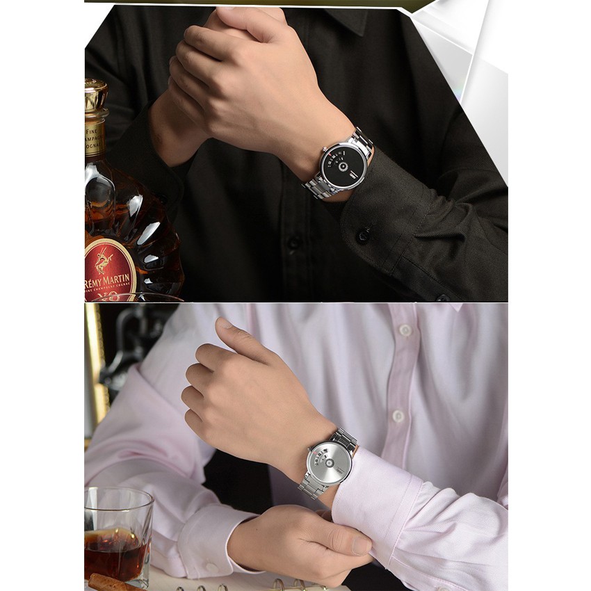 Đồng hồ nam NARY N633 dây thép không gỉ cao cấp _2 màu thời trang | BigBuy360 - bigbuy360.vn