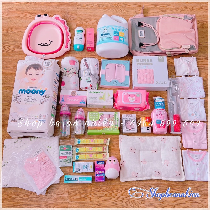Combo đi sinh cao cấp cho bé - Set đồ cho bé