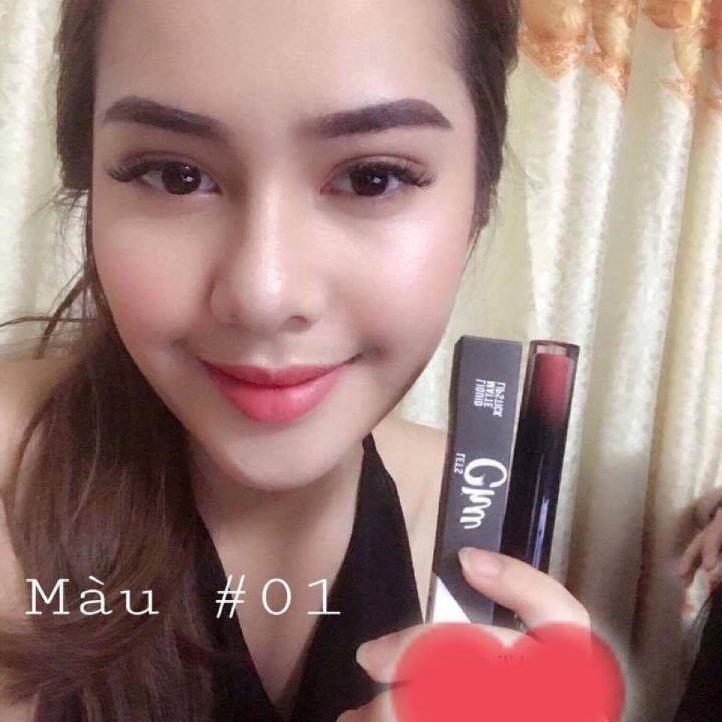 Son Chu Lipstick Màu 01 Kris Hồng đỏ