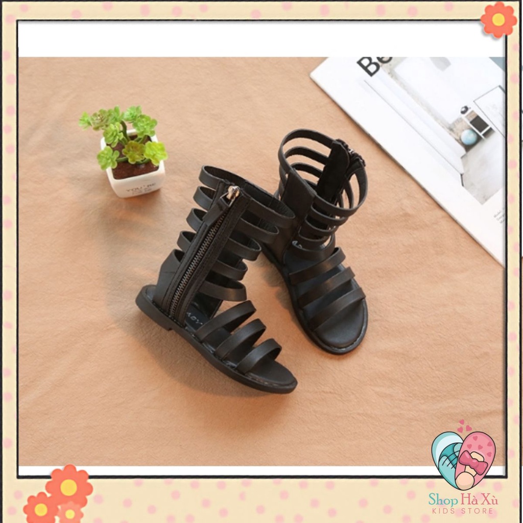 giày chiến binh da đen