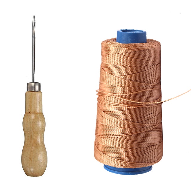 Cuộn Chỉ May Đồ Da Dài 300M &amp;amp; Dụng Cụ Hỗ Trợ May Vá Thủ Công Bằng Gỗ Chất Lượng Cao