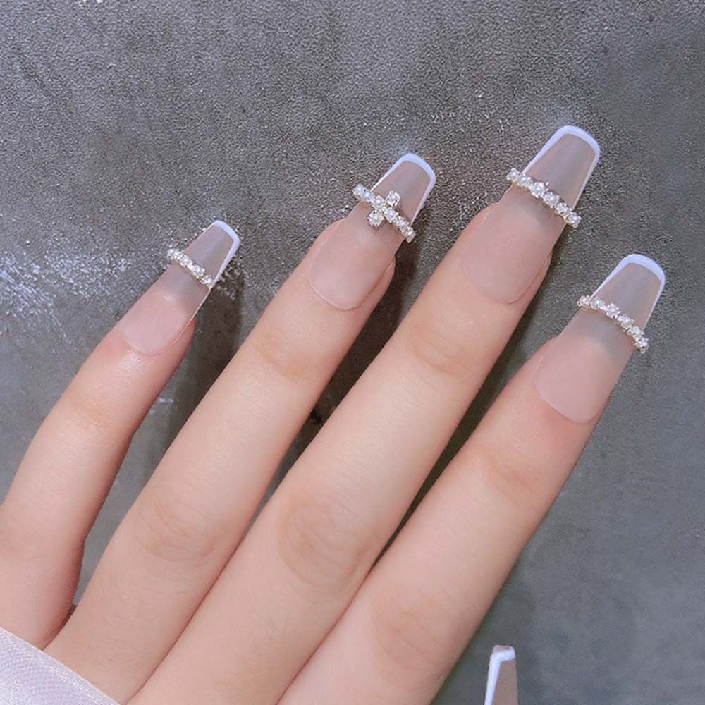 Sợi Hạt Kim Cương Ngọc Trai Nhân Tạo Trang Trí Móng 3D Sang Trọng