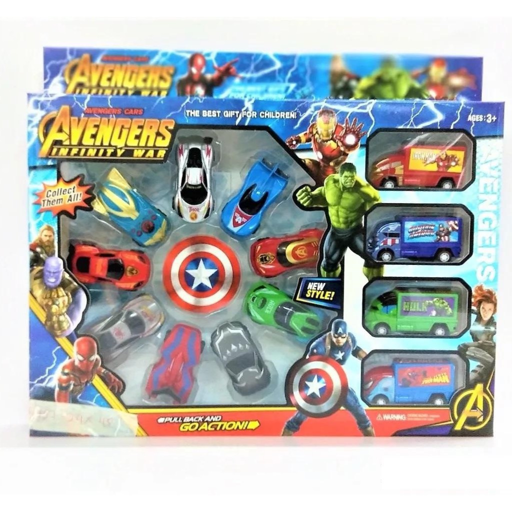 SET 13 XE SẮT SIÊU ANH HÙNG AVENGERS CAR SP476