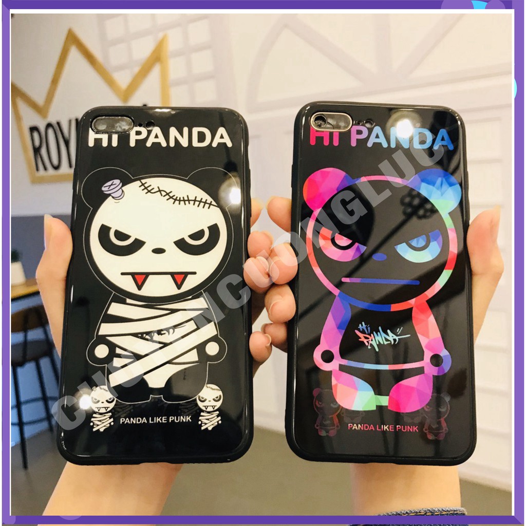 [HOT] Ốp Lưng Kính Cường Lực Panda Mặt Quỷ