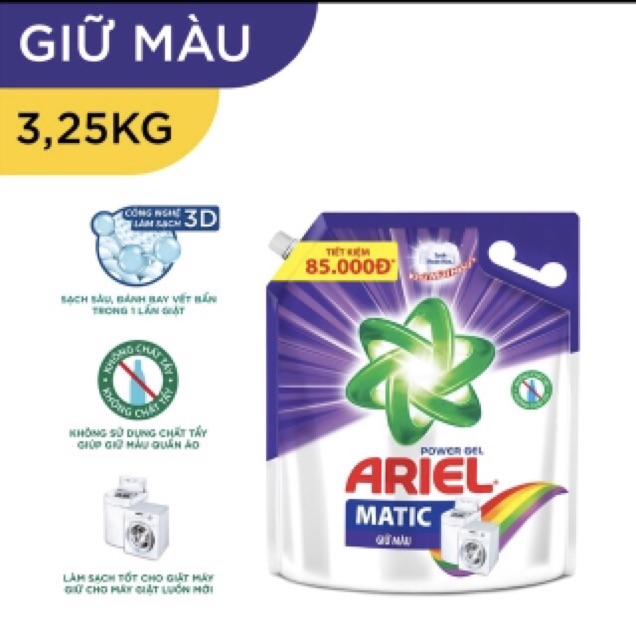 Ariel Matic nước giặt Túi 3,6KG/3.25KG