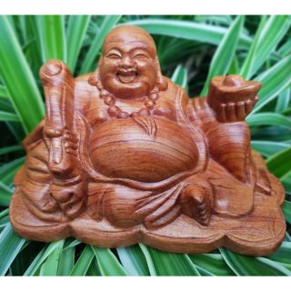 Tượng phật nhỏ  di lặc gỗ hương để bàn ô tô trang trí phòng khách