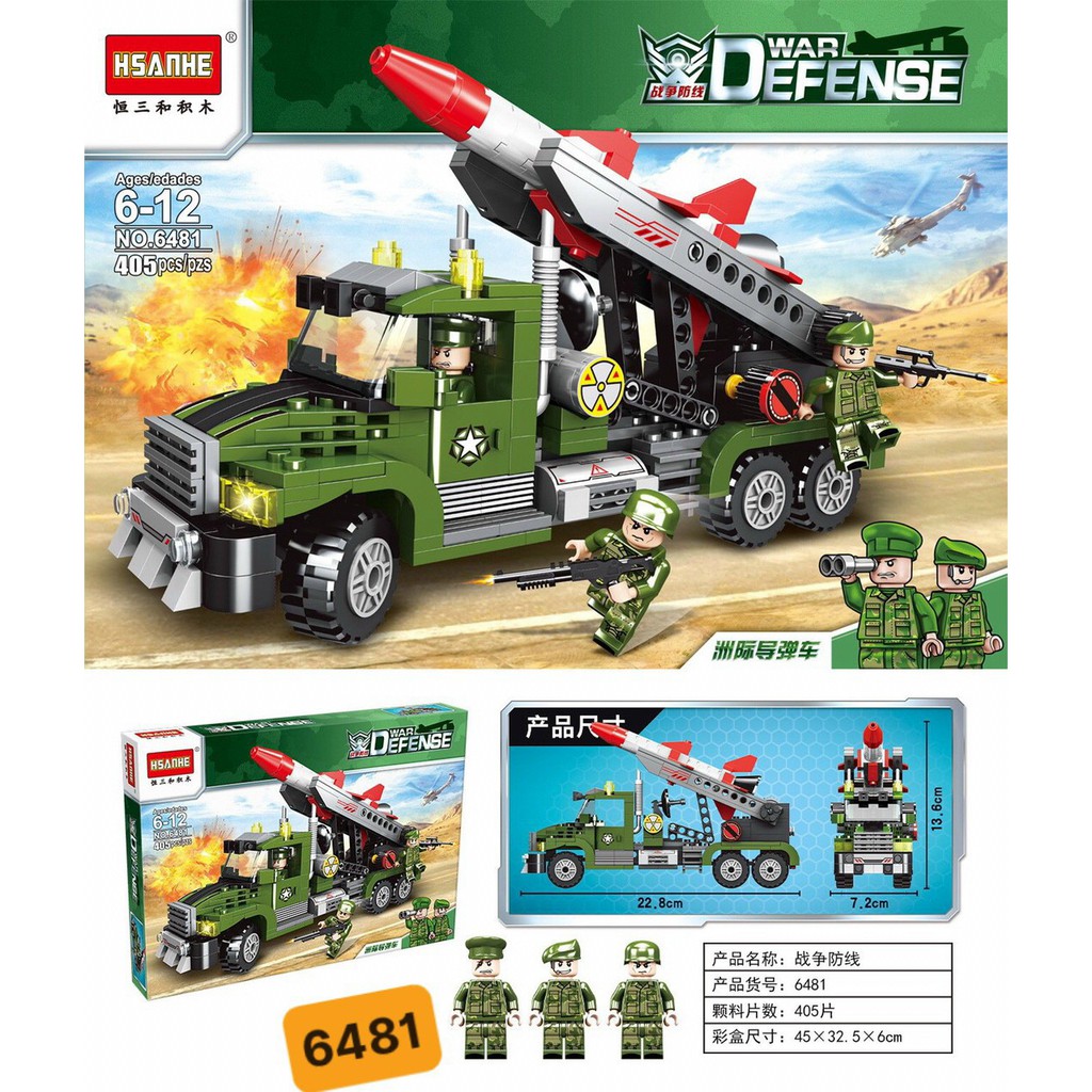 LEGO Xe Quân Sự Chở Tên Lửa 405 Chi Tiết