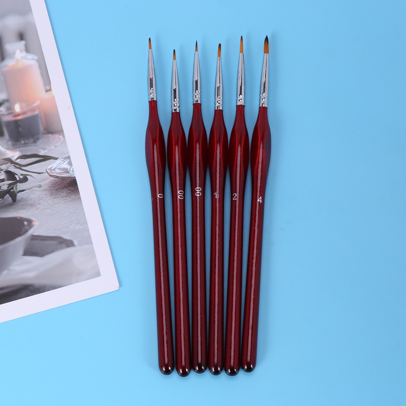 Set 6 Cọ Vẽ Tranh Sơn Dầu/Màu Nước Acrylic Tiện Dụng
