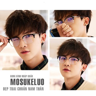 [NHẬP KHẨU - 1 TẶNG 3] Gọng kính giả cận thời trang MoSuKeLuo nhập khẩu Hàn Quốc chống ánh sáng xanh phong cách nam thần