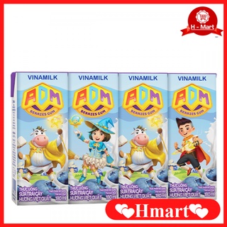 Thức Uống Sữa Trái Cây Hương Việt Quất Vinamilk ADM Lốc 4 Hộp 110ML