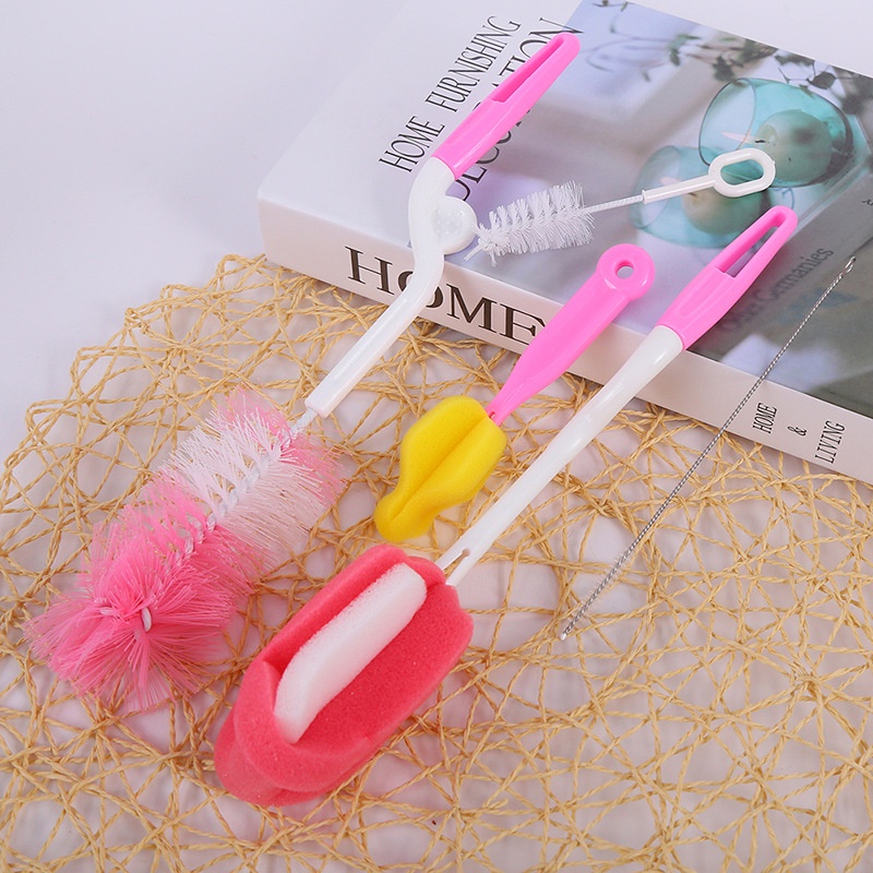 Dụng cụ cọ rửa bình sữa tập hút ,núm bình cho bé 360 độ siêu tiện dụng VS STORE