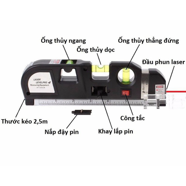 Thước Ni vô laser đa năng Levelpro3