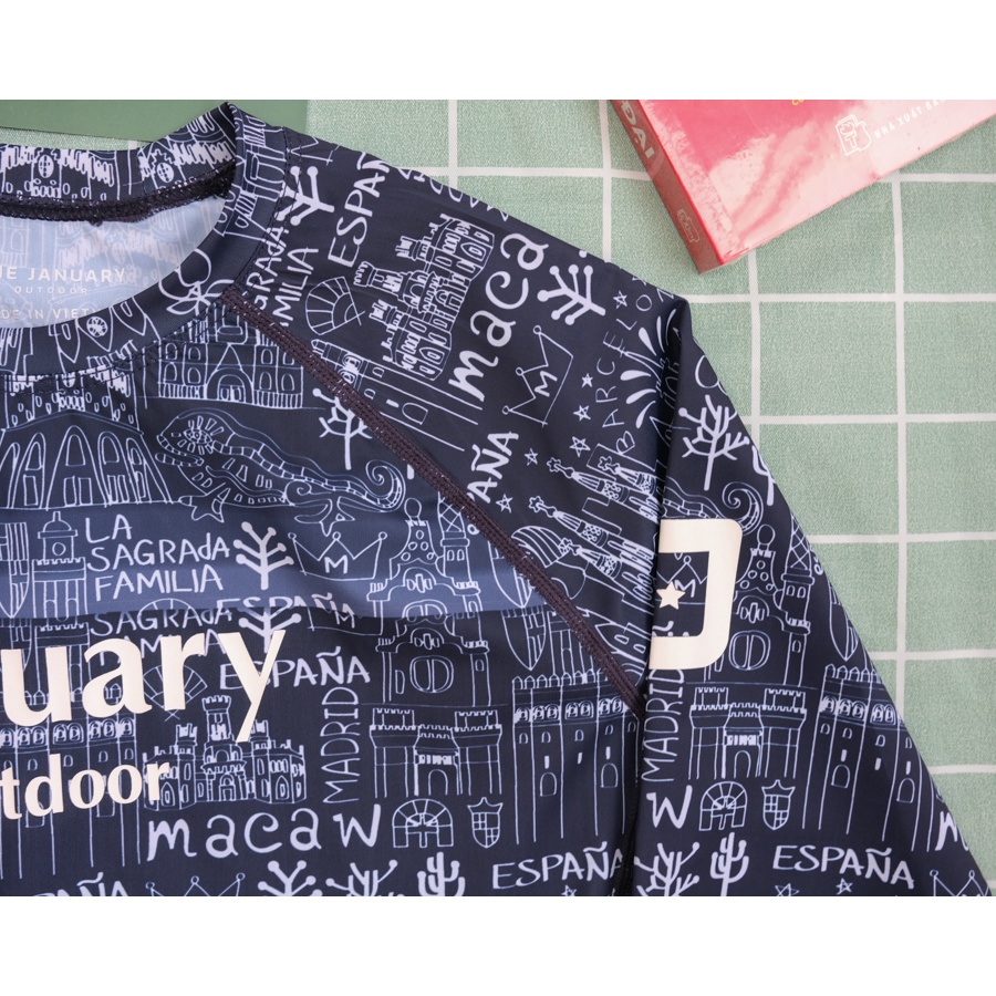 Áo bơi dài tay chống nắng TJO co giãn cực tốt, nhanh khô