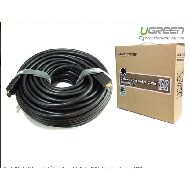 Dây HDMI  hỗ trợ Ethernet + 4k 2k HDMI Đến 30M Ugreen HD104 Cao Cấp