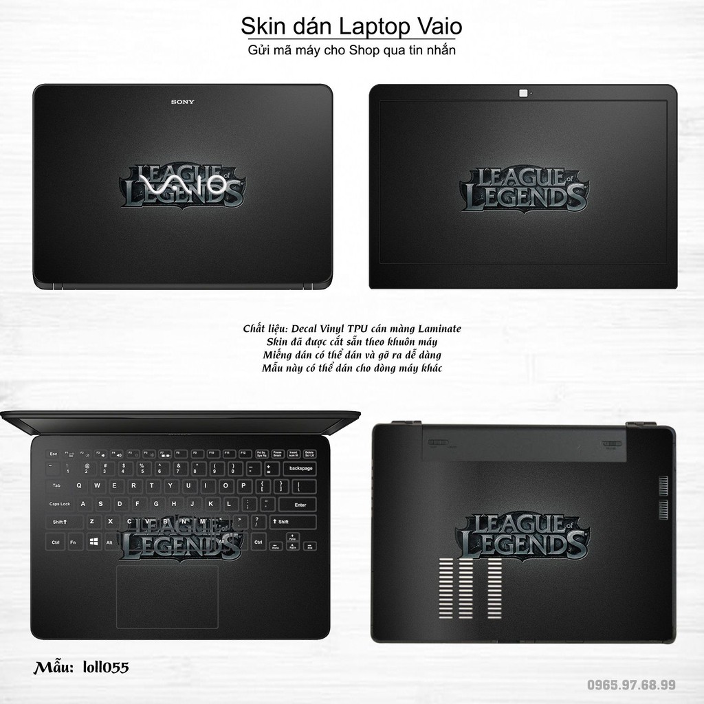 Skin dán Laptop Sony Vaio in hình Liên Minh Huyền Thoại _nhiều mẫu 7 (inbox mã máy cho Shop)