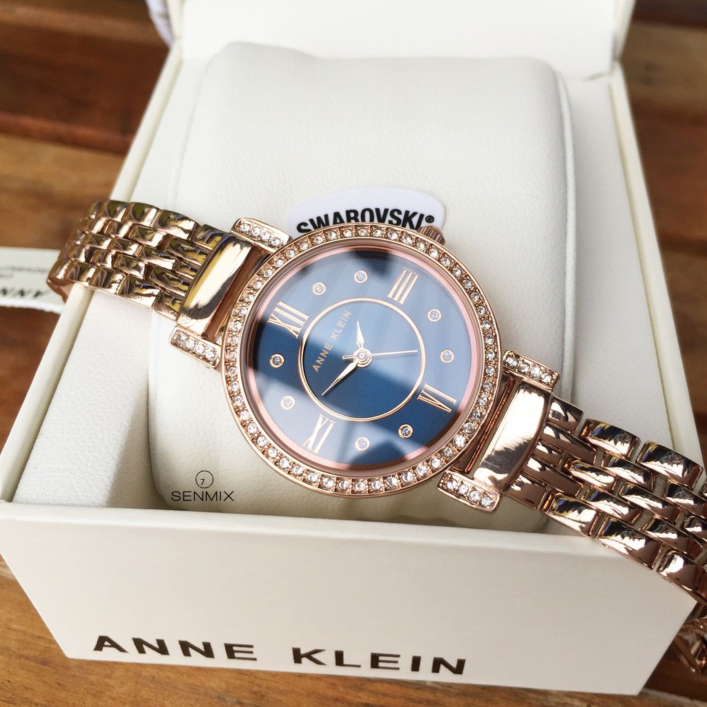 Đồng hồ nữ Anne Klein Blue Dial Rose Gold AK/2928NVRG