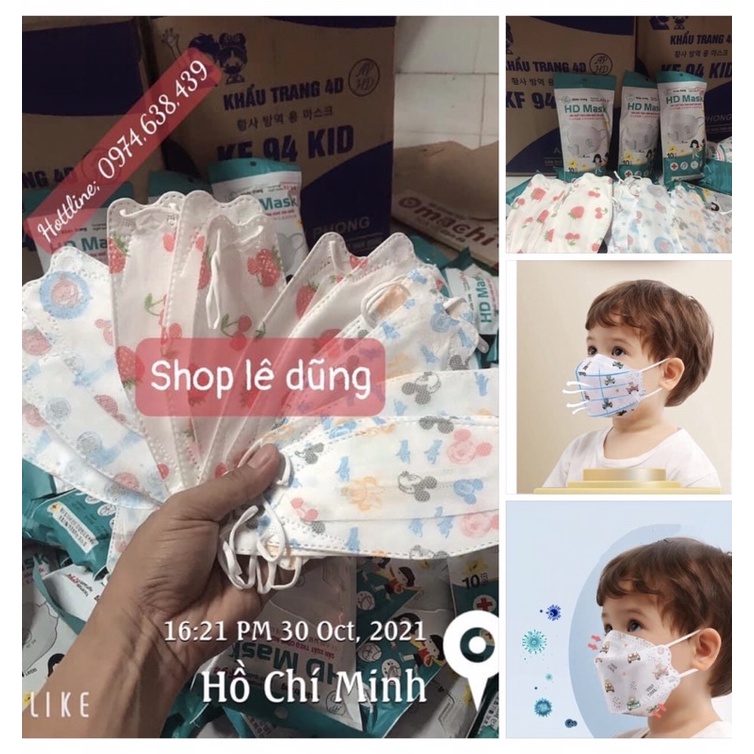 [CAM KẾT] Khẩu trang KF94 kid HD mask AN PHONG. cho bé từ 1-12 tuổi