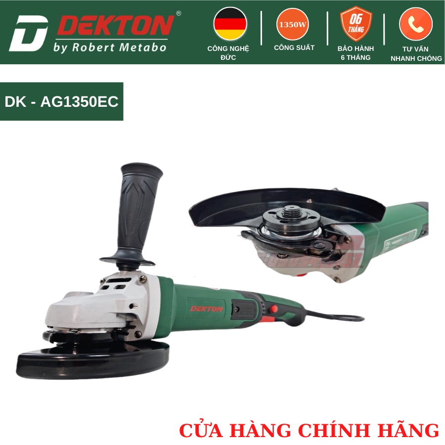Máy Mài Gốc Dekton 125MM 1350W / DK - AG1350EC / Có Chỉnh Tốc Độ / Có Khởi Động Mềm / Sử Dụng Cò Bóp
