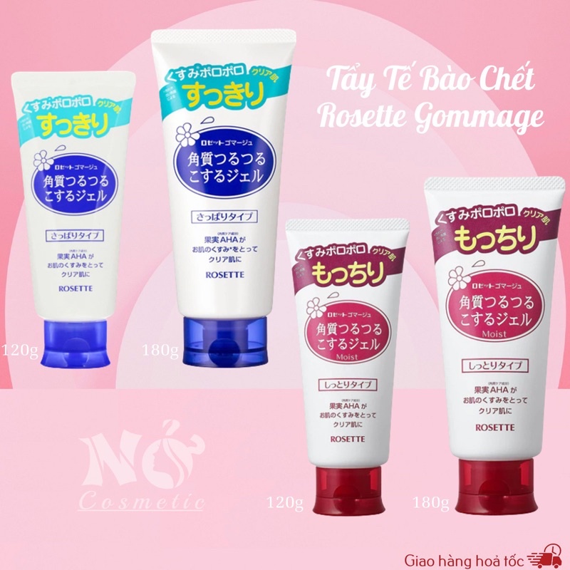 (BIG SIZE 180g)Gel tẩy tế bào chết Rosette Peeling Gel Nội Địa Nhật Bản