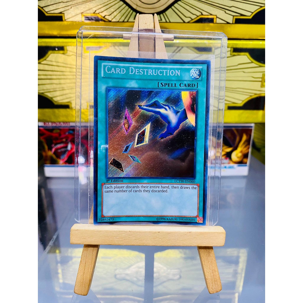 [ Dưa Hấu Yugioh ] Lá bài thẻ bài Card Destruction - Secret Rare - Tặng bọc bài nhựa bảo quản