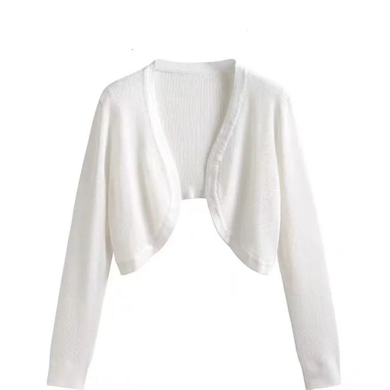 Áo Khoác cardigan Dệt Kim Mỏng Tay Dài Chống Nắng Thời Trang Mùa Hè Cho Nữ