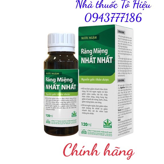 Nước ngậm Răng Miệng Nhất Nhất (Chính hãng) - Nguồn gốc Thảo dược