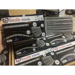 Khẩu trang than hoạt tính 4 lớp FAMILY MASK