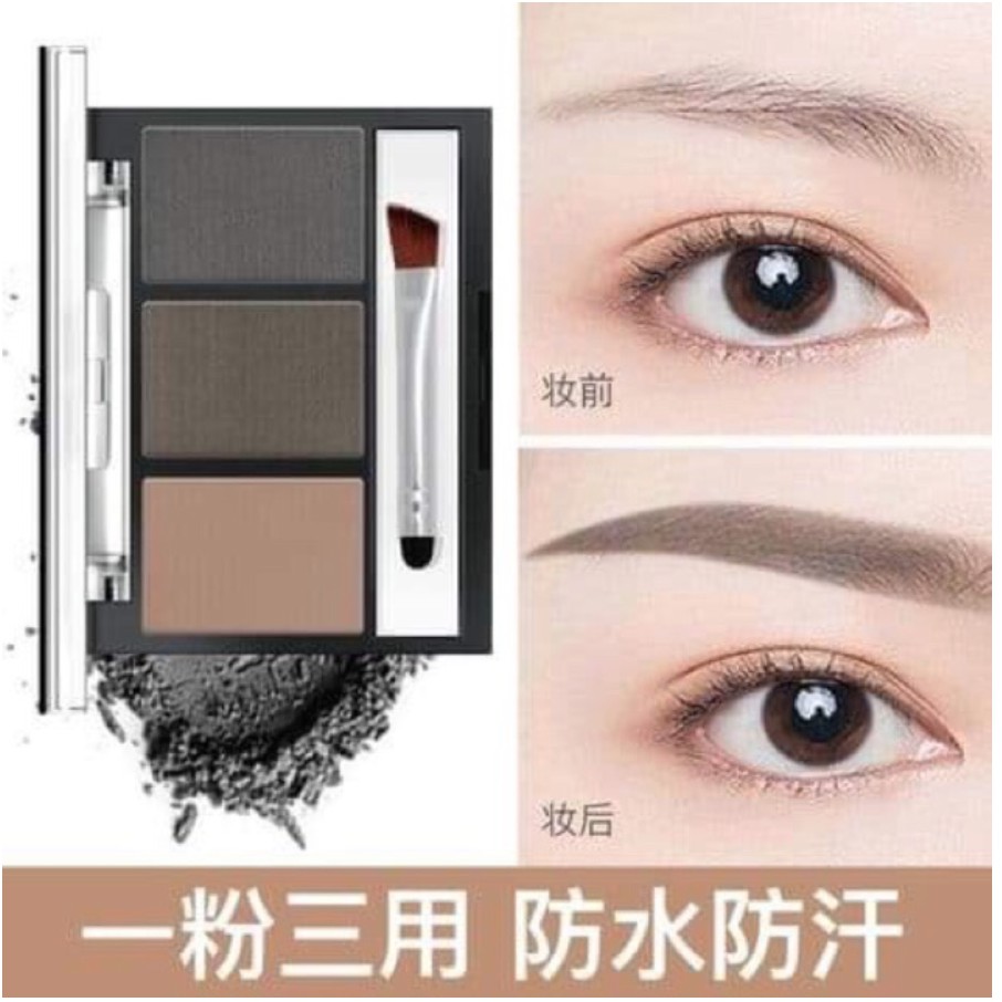 BỘT TÁN CHÂN MÀY 3 Ô KÈM CỌ THE TIME CONSTANT OF EYEBROW