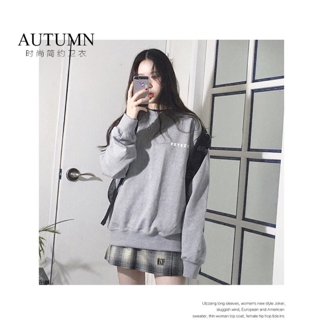 ÁO KHOÁC NỈ SWEATER FORM RỘNG