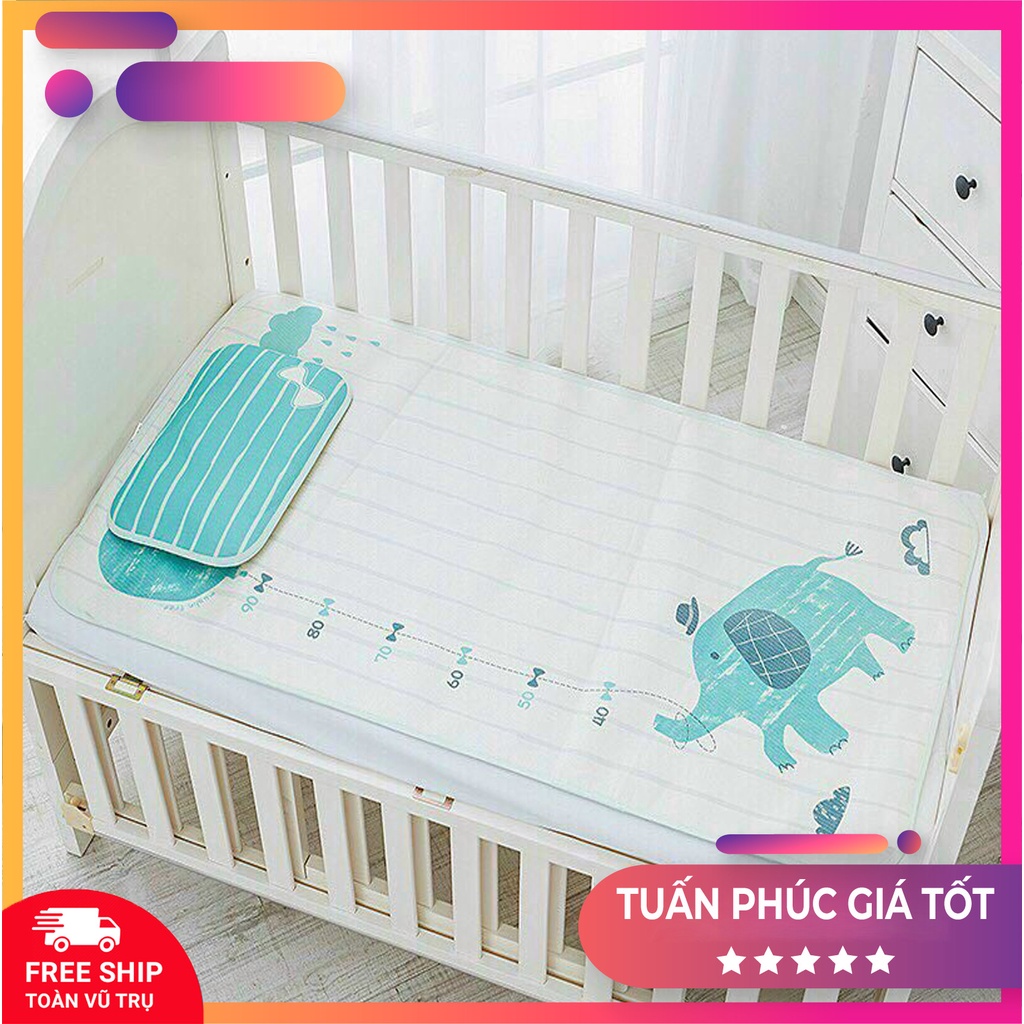 CHIẾU ĐIỀU HÒA CAO SU NON IN HÌNH 3D MỀM MẠI THOÀNG KHÍ CHO BÉ