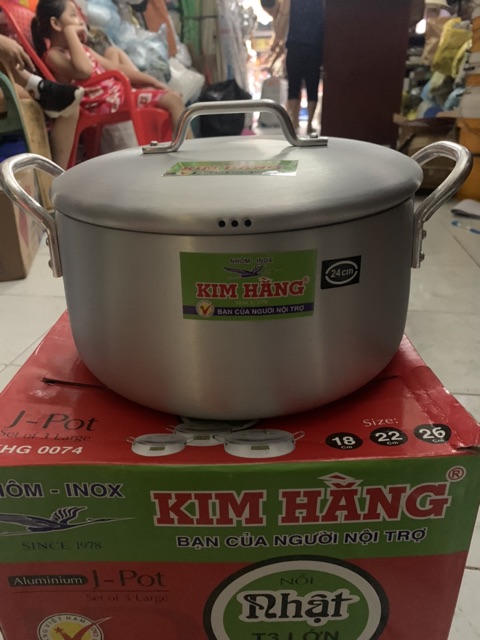 NỒI NHẬT CAO CẤP NHÔM  size 16,18,20,22,24,26cm