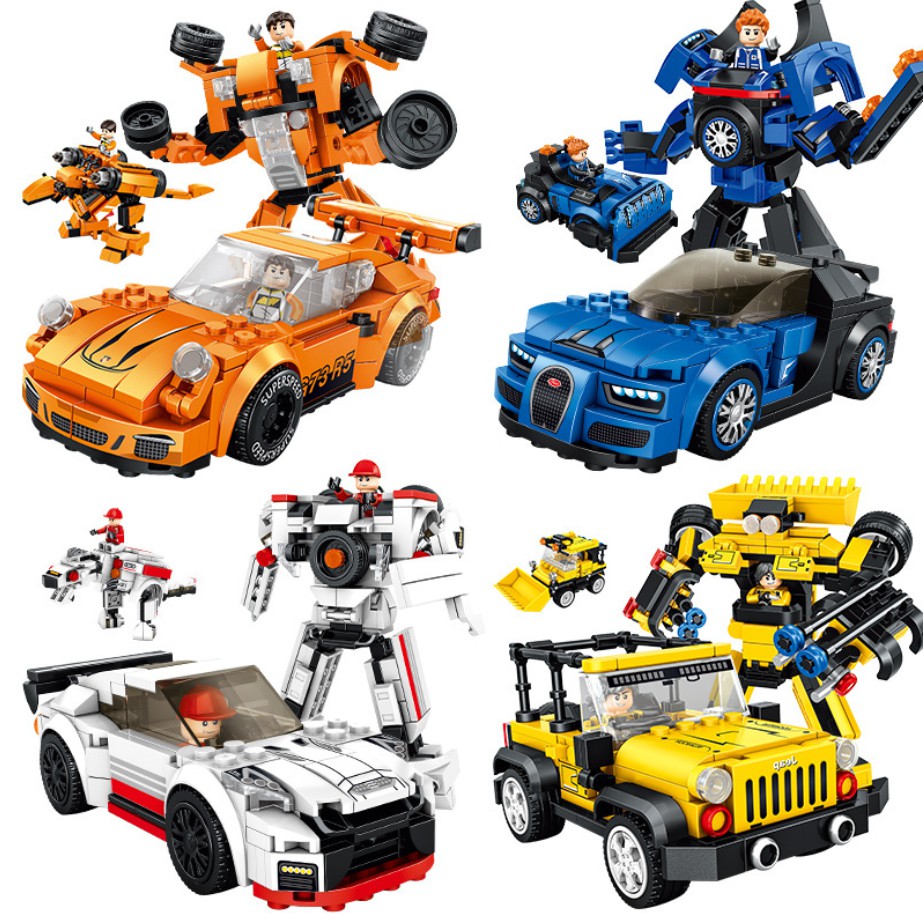 [273 CHI TIẾT-HÀNG CHUẨN] BỘ ĐỒ CHƠI XẾP HÌNH LEGO CẢNH SÁT,Lắp Ghép OTO, ROBOT, Lắp Ráp Xe Swat