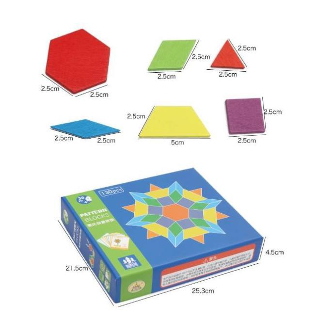 BỘ ĐỒ CHƠI - PATTERN BLOCK - GỖ MỊN ĐẸP