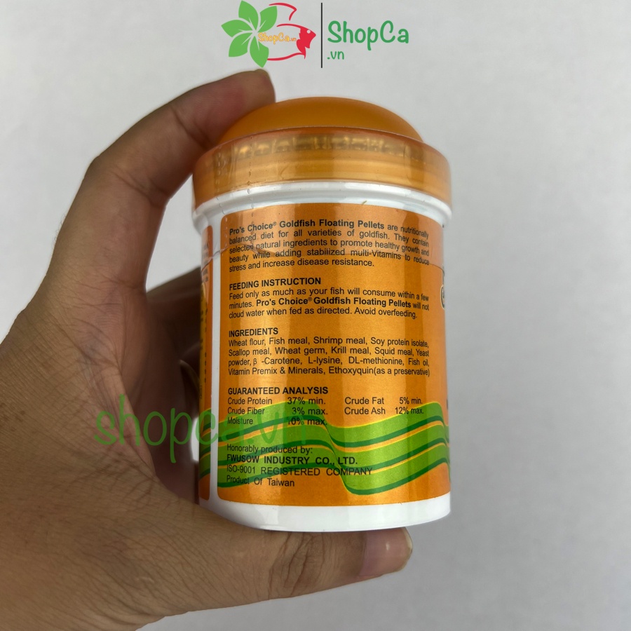 Thức ăn cho cá vàng GOLDFISH Pro'S Choice dạng HẠT lọ 75 Gram