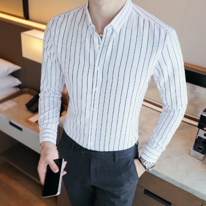 [HÀNG ĐẸP - ĐƯỢC XEM HÀNG] Áo sơ mi, áo sơ mi nam, chất liệu lụa cao cấp, chất vải mềm mịn, dáng slimfit trẻ trung