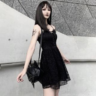 DUNEA COD Đầm Sát Nách Hở Lưng Phối Ren Hoa
