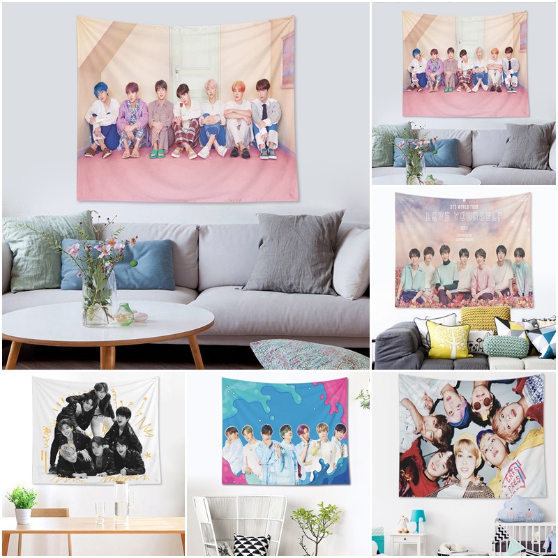 Thảm treo tường in hình nhóm nhạc BTS