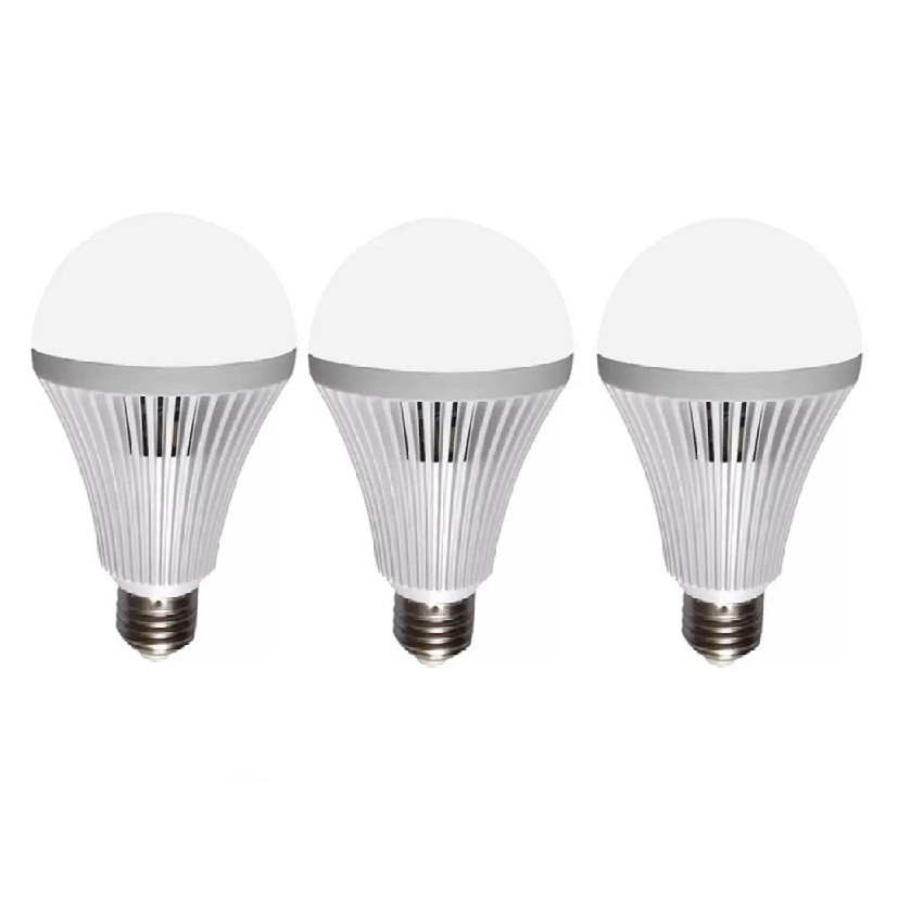Bộ 3 bóng đèn Led Bulb tích điện thông minh Smart 12W