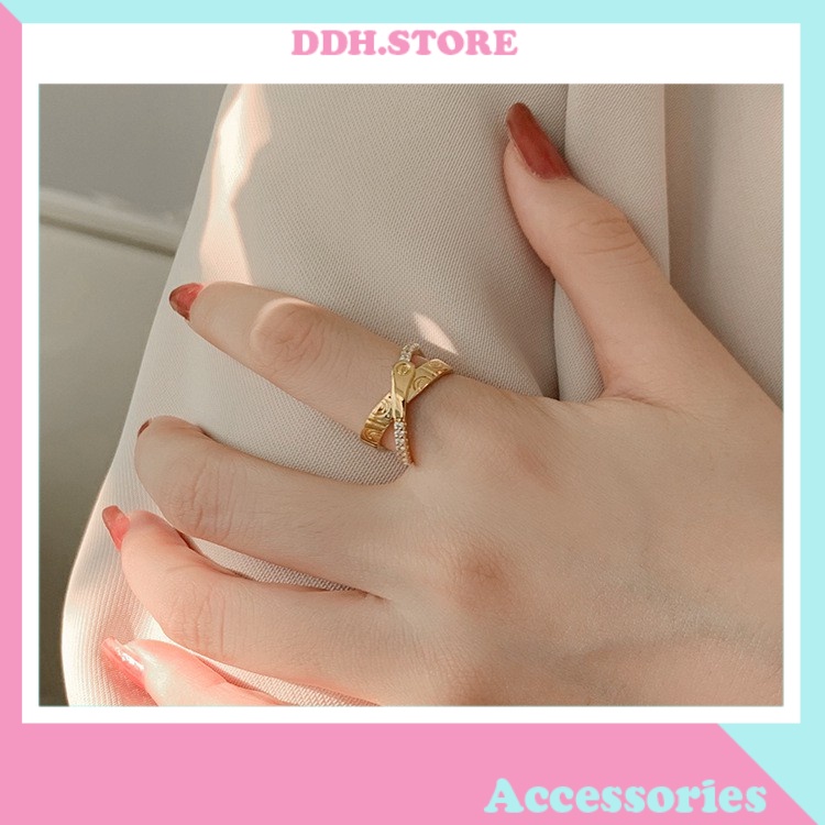 Nhẫn hàn quốc nữ bạc 925 phong cách basic DDHSTORE