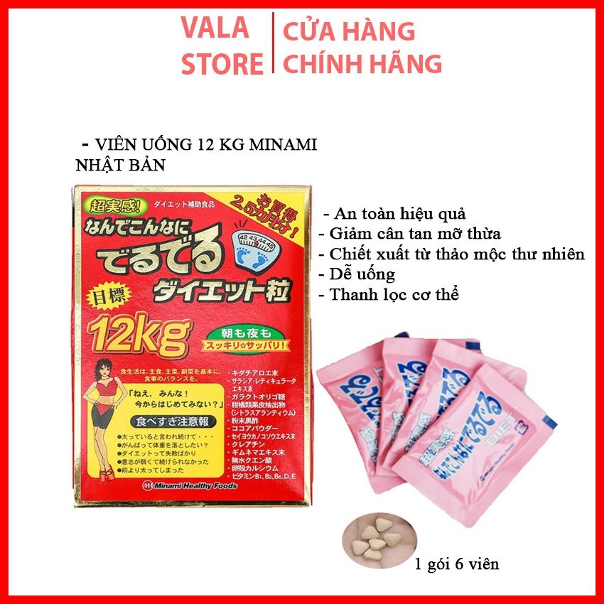 Viên uống giảm cân 12kg Minami Healthy Foods, giảm cân tan mỡ thừa,thanh lọc cơ thể, 1 hộp 75 túi 1 túi 6 viên