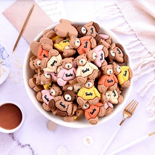 mẫu charm gấu mặc áo size nhỏ phụ kiện diy trang trí ốp lưng kẹp tóc vòng tay nail