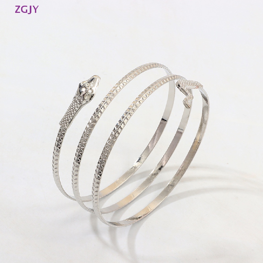 Vòng Đeo Tay Dạng Hở Hình Rắn Phong Cách Gothic Punk Thời Trang Cho Nữ Mới