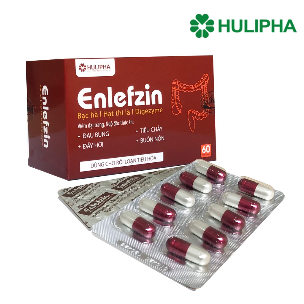 Enlefzin - Hỗ trợ giảm các triệu chứng đầy hơi, khó tiêu, táo bón