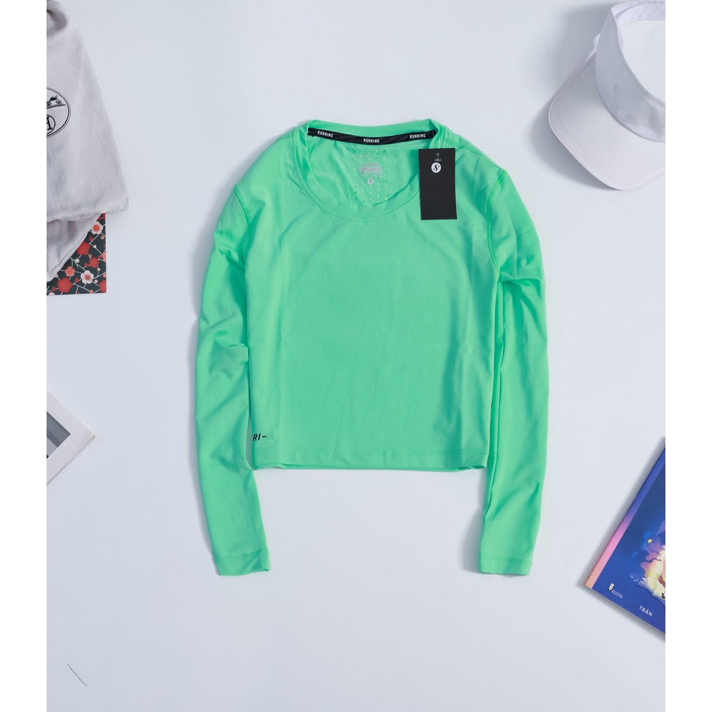 Áo Thun Croptop Nữ Dài Tay Lazer Tập Gym, Yoga CH113