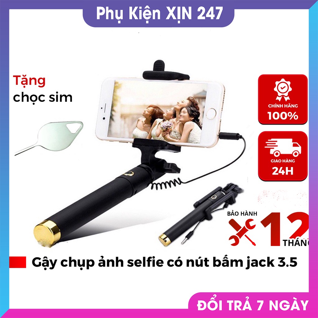 Gậy Tự Sướng Jack 3.5 Có Nút Bấm Hỗ Trợ Chụp Ảnh Quay Phim - Phụ Kiện XỊN 247 Chính Hãng