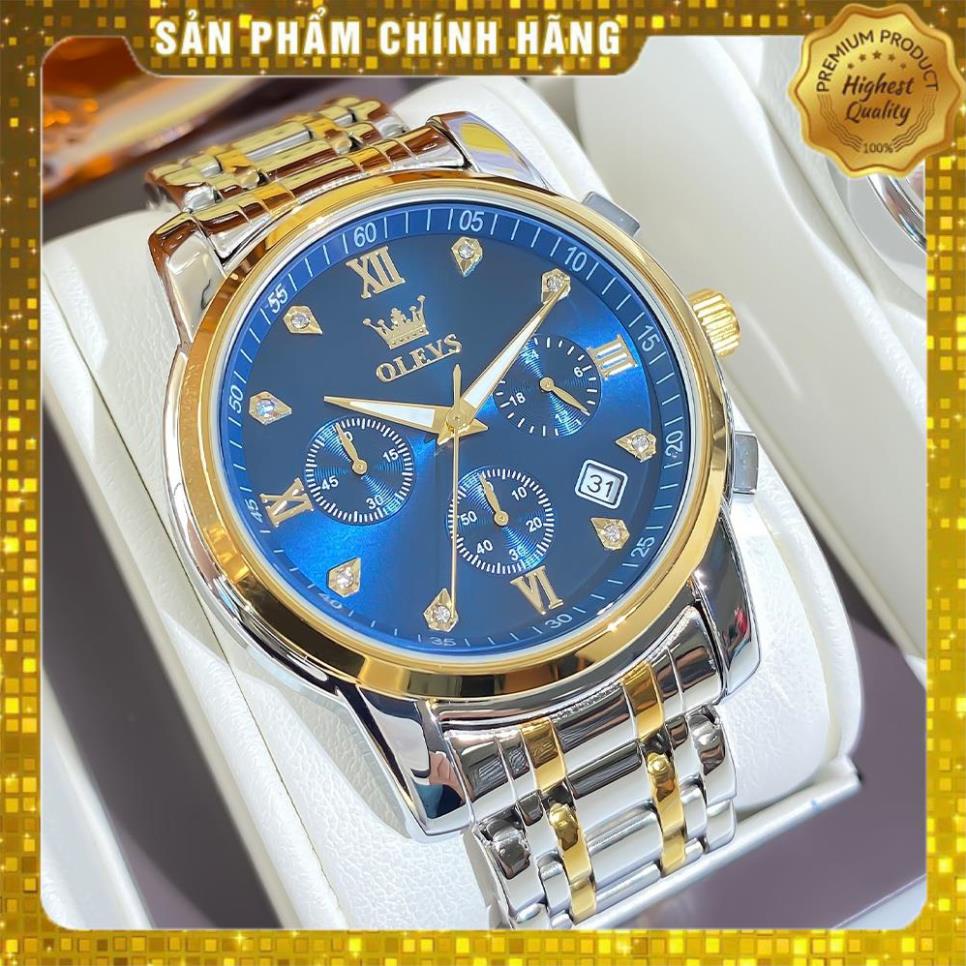 Đồng hồ OLEVS 2858 nam đa chức năng thời trang dây đeo bằng thép không gỉ