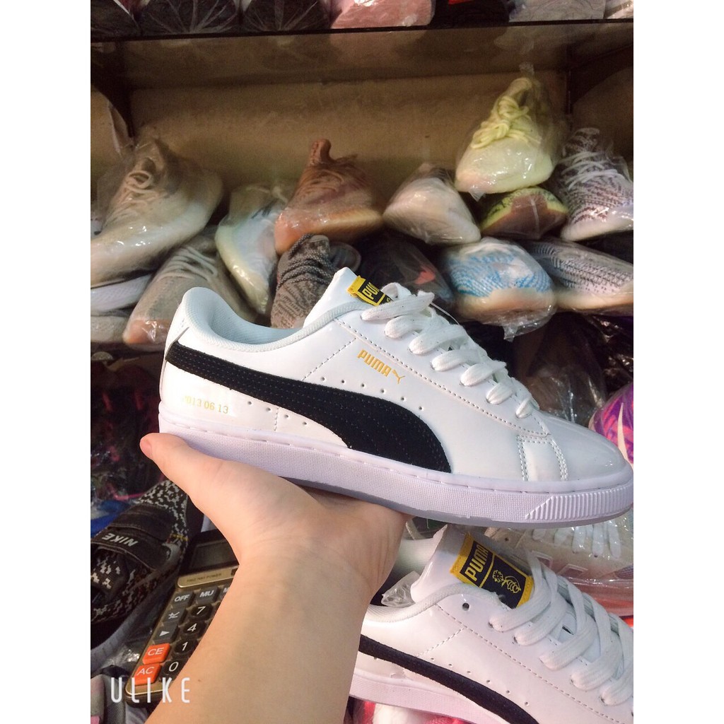 Giày puma mầu trắng vệt đen < 😍