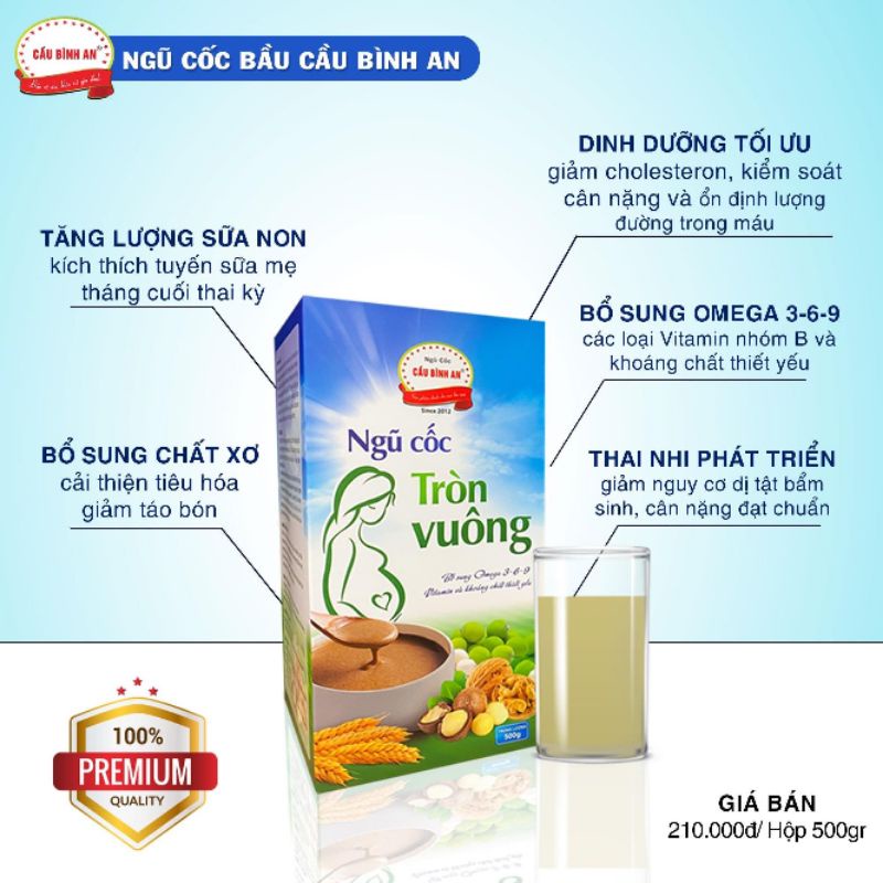 Bột Ngũ Cốc Bầu Cầu Bình An 500gr