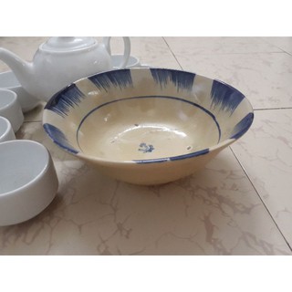 Tô tượng sành phớt xanh bự kiểu xưa / Chén Dĩa Tô xưa