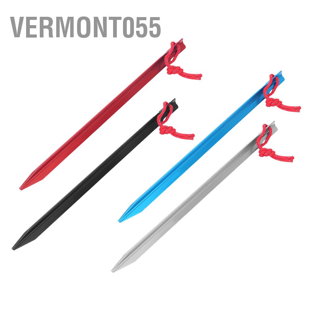 Có thể bán buôn 4 CÁI 23 cm Hợp kim nhôm ngoài trời Kéo dài Siêu nhẹ Lều cắm trại Chốt cọc móng Vermont055 Hàng giao ngay